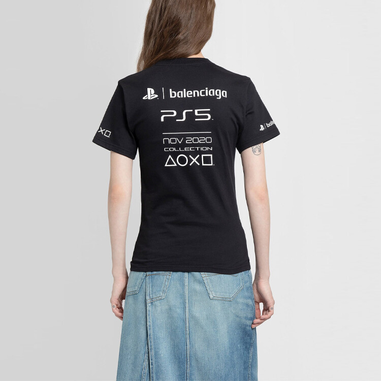 Футболка женская Balenciaga Ps 5, черный — фото 4