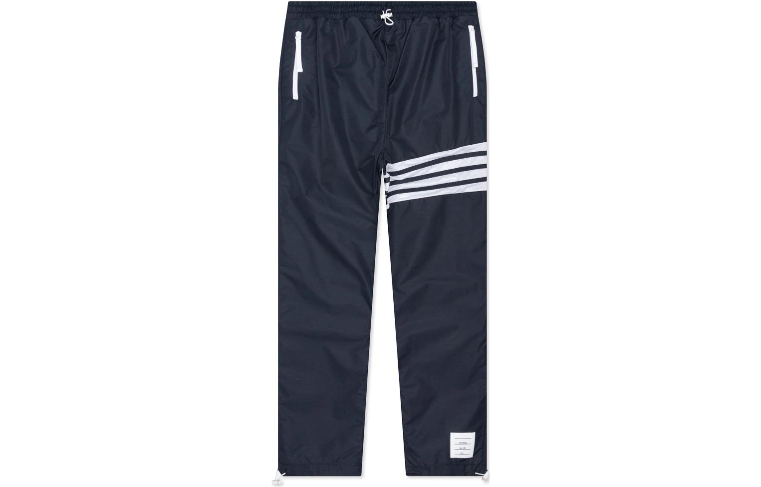 

Брюки с 4 планками и завязками THOM BROWNE, Marine Blue