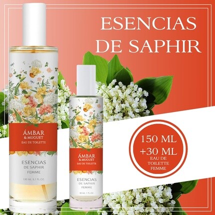 Parfums Saphir Fragrance Box 100ml With 30ml Essences Of Saphir, Amber, And Orange Muguet — фото 2