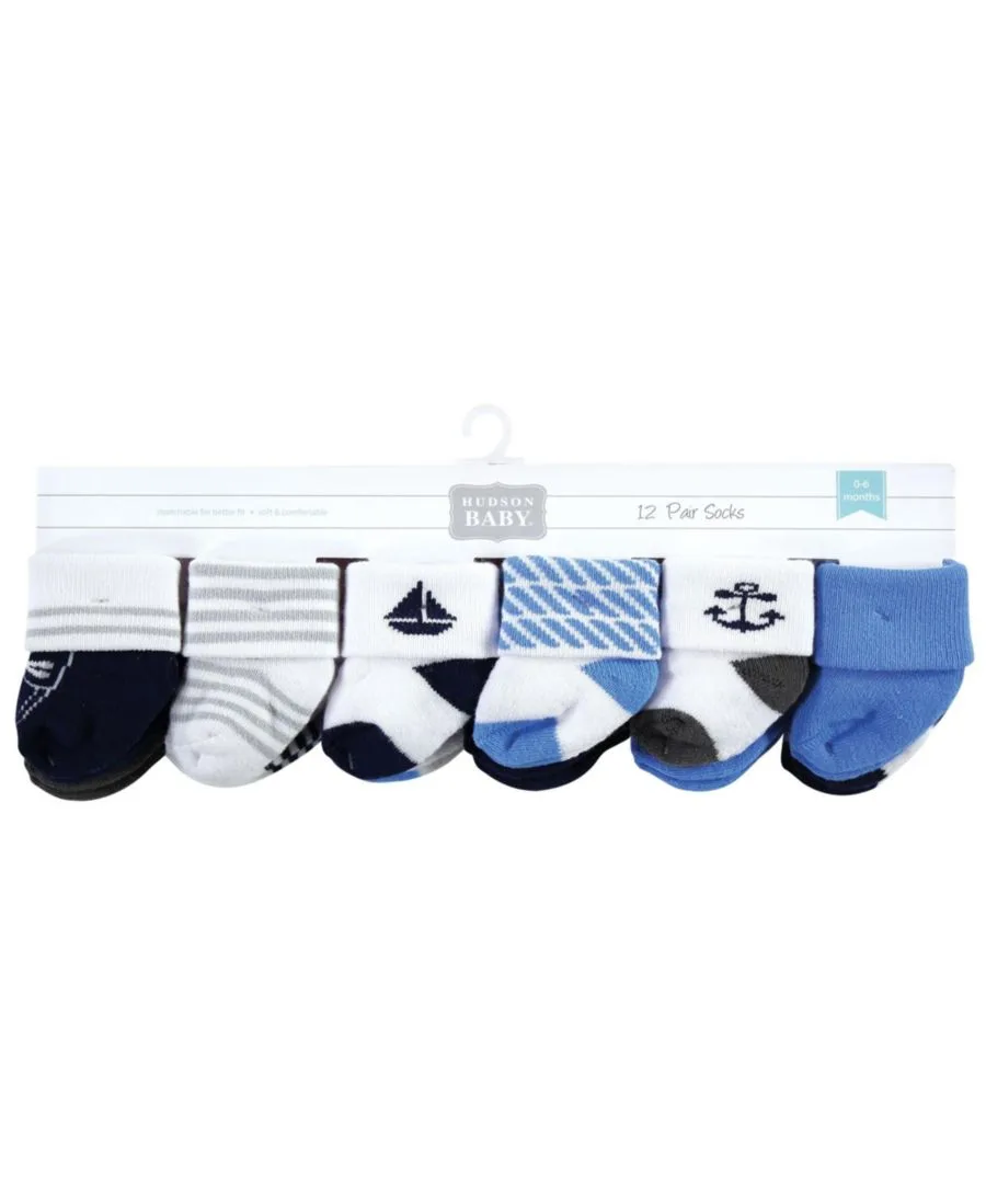 Набор из 24 комфортных махровых носков Hudson Baby, Nautical — фото 3