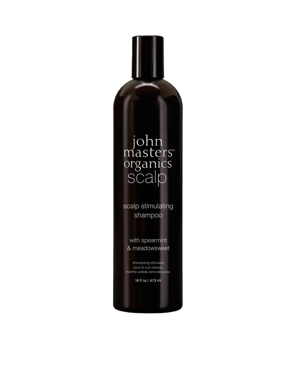 John Masters Organics шампунь для стимуляции кожи головы 16 oz, органическая мята и таволга, 70% органических ингредиентов, очищающий, для здоровья кожи головы, без сульфатов, 473 мл 453.60 г (1 шт.)