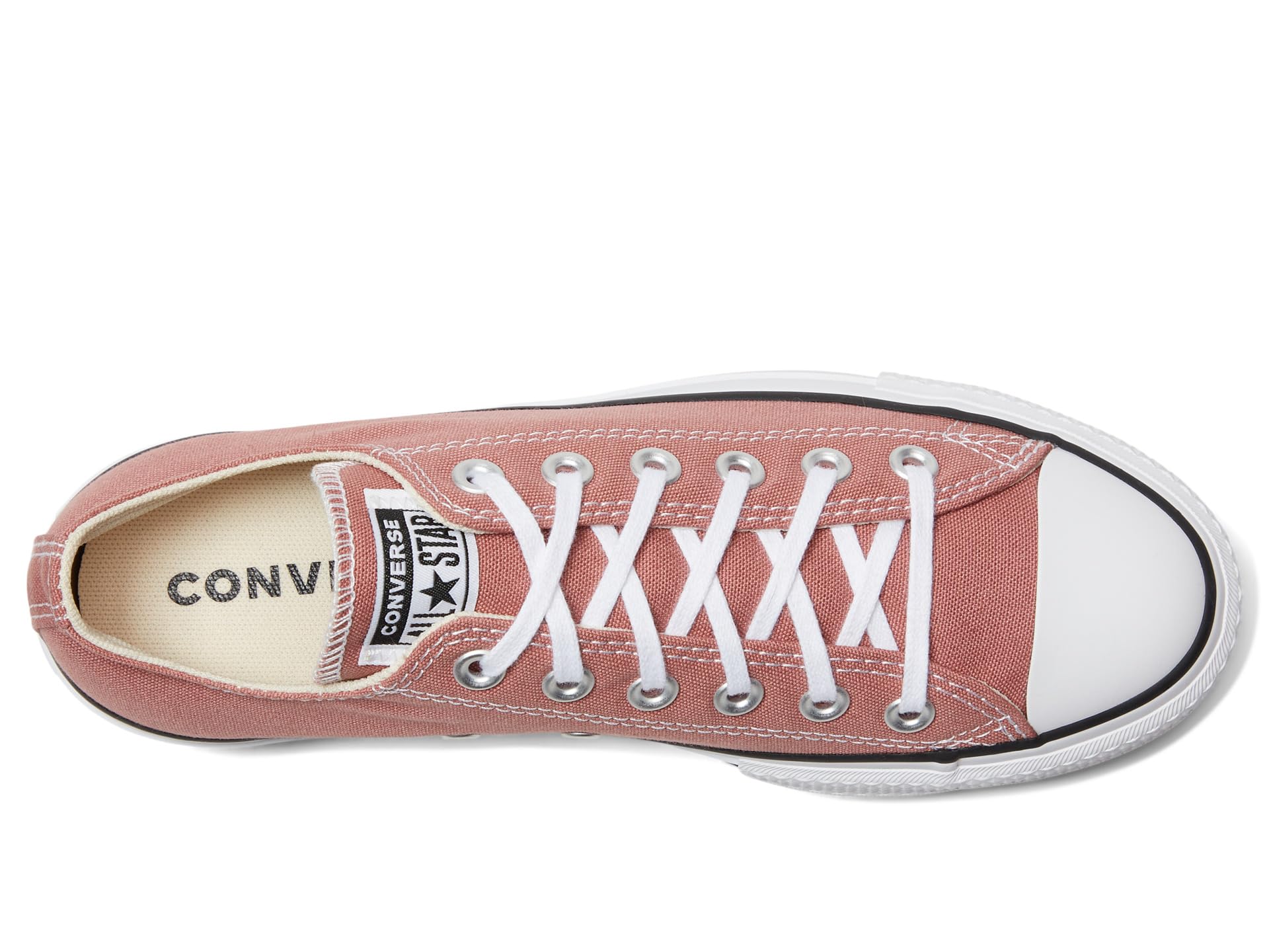 Кроссовки Converse Chuck Taylor All Star Low-Top Lift Platform Sneaker, Light Saddle/Natural Ivory/Black — фото 2