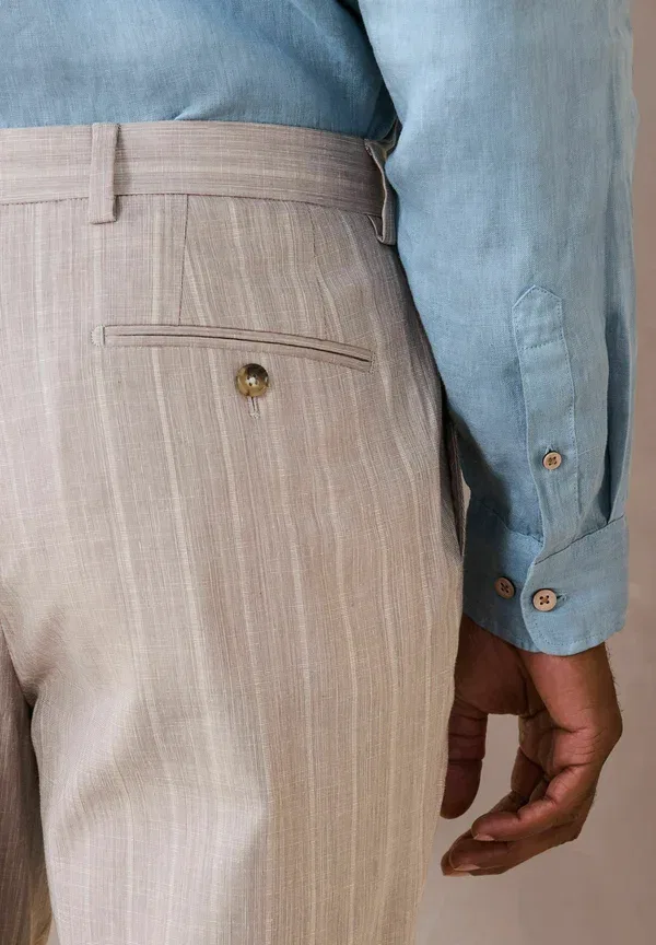 Классические брюки Regular fit Tailored Fit Stripe Suit Trousers Next, камень — фото 4