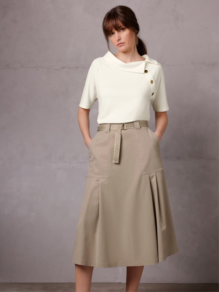 

Creation L Футболка с короткими рукавами цвета экрю, Белый, Creation L Футболка с короткими рукавами цвета экрю