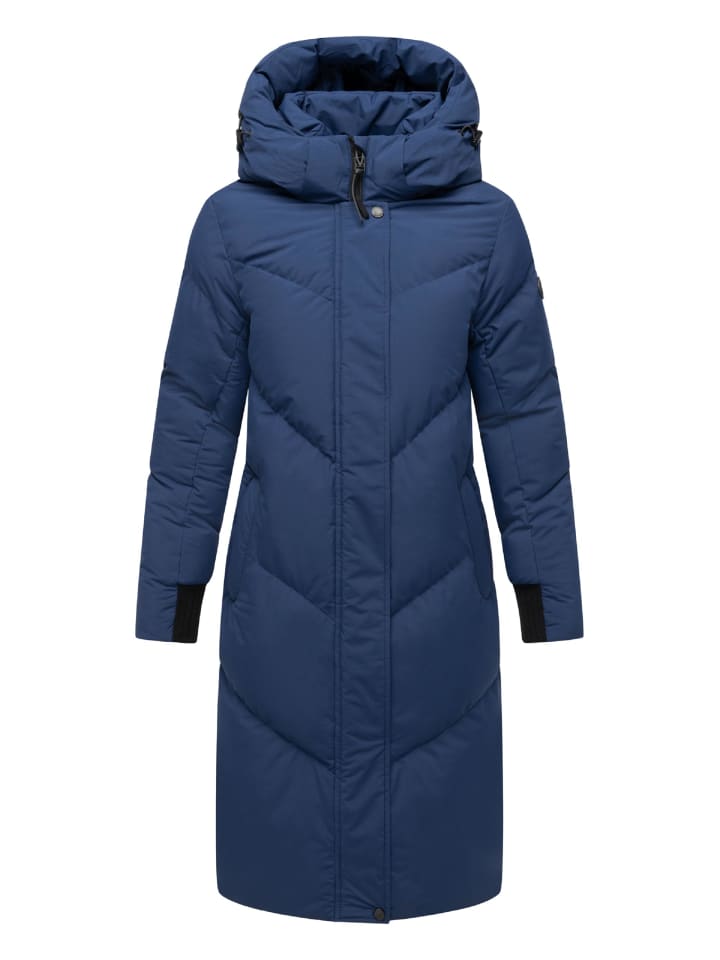 

Стеганое пальто Teonaa 16 темно-синего цвета Marikoo