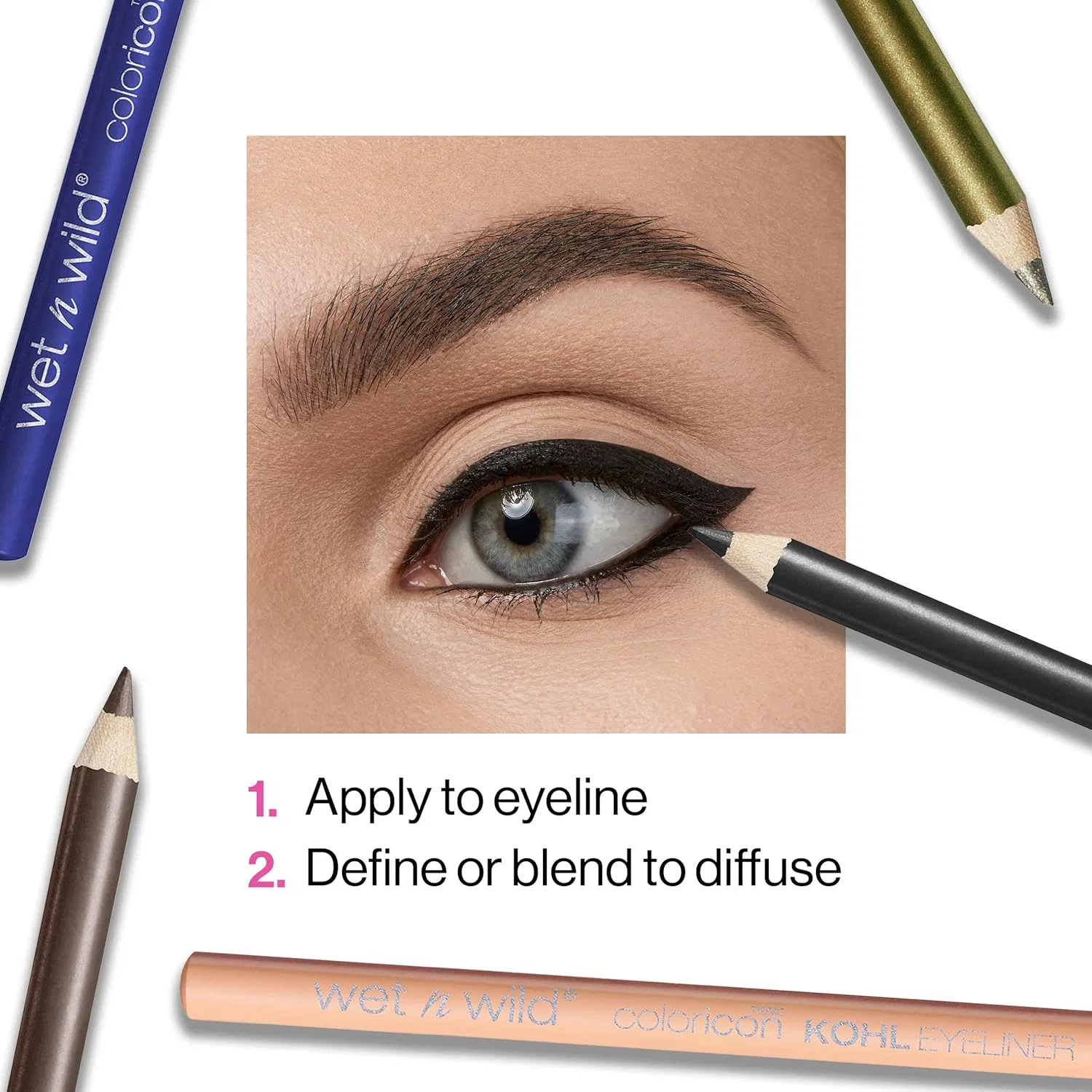 Подводка для глаз Wet 'N' Wild Color Icon Kohl Liner Pencil, 1 шт, белый — фото 2