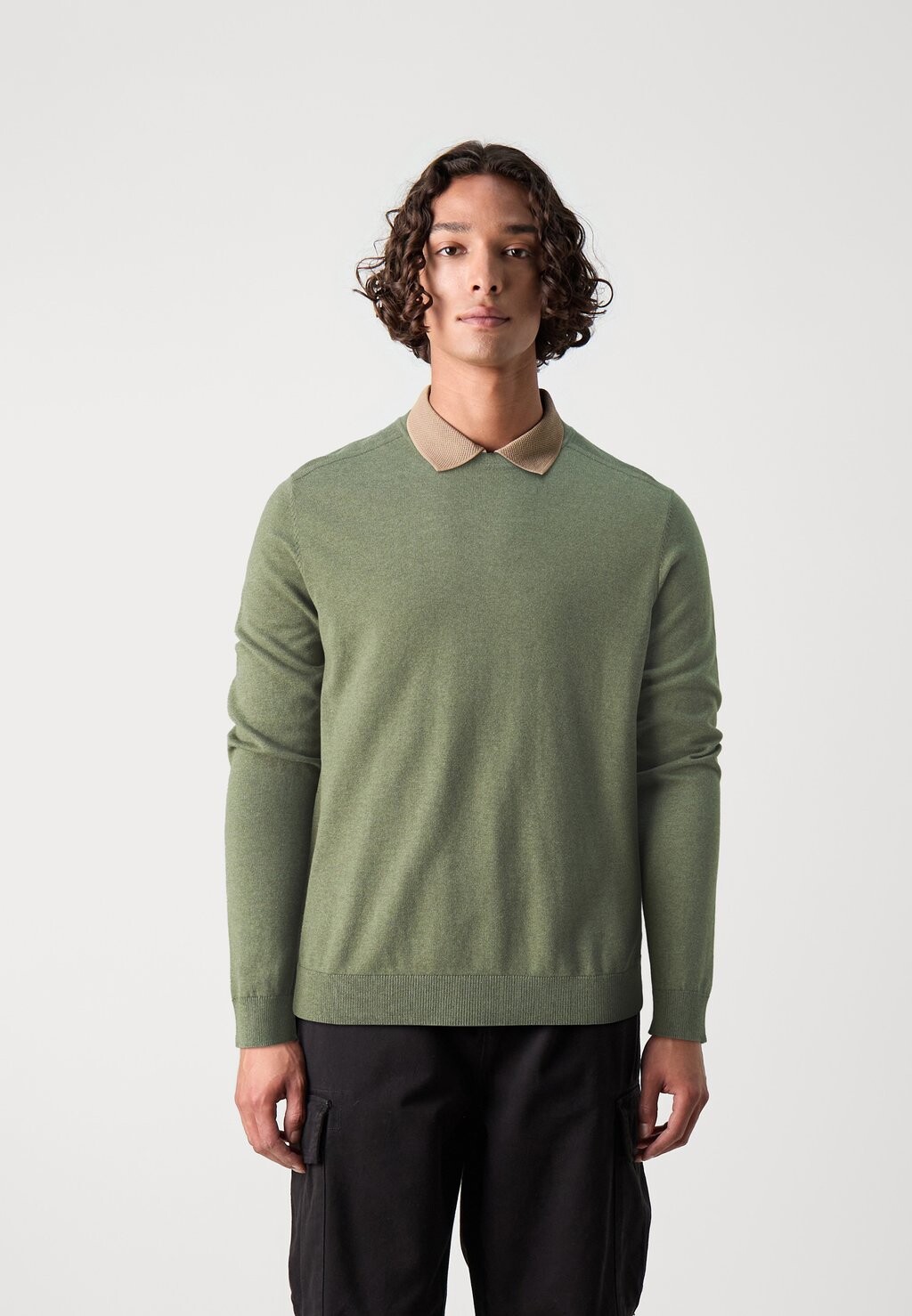 

Джемпер SLHBERG CREW NECK Selected Homme, темно-зеленый