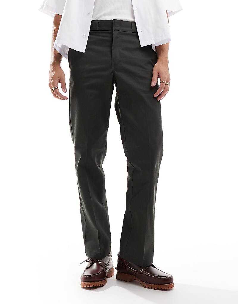 

Оливково-зеленые рабочие брюки прямого кроя Dickies 874