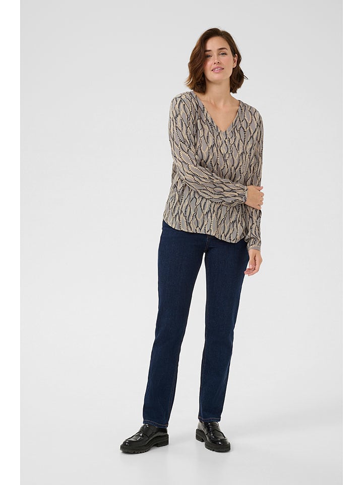 

Kaffe Блузка "Amber" серо-черно-бежевого цвета