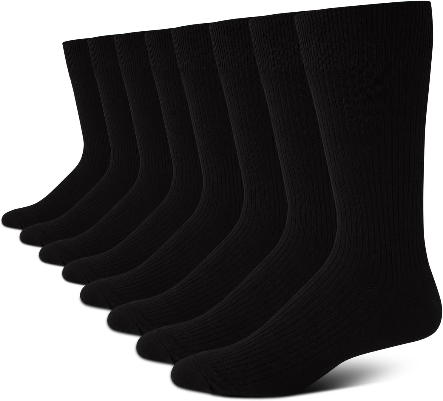 

Мужские носки Calvin Klein - 8 пар легких однотонных носков из хлопковой смеси (размер 7-12), Solid Black