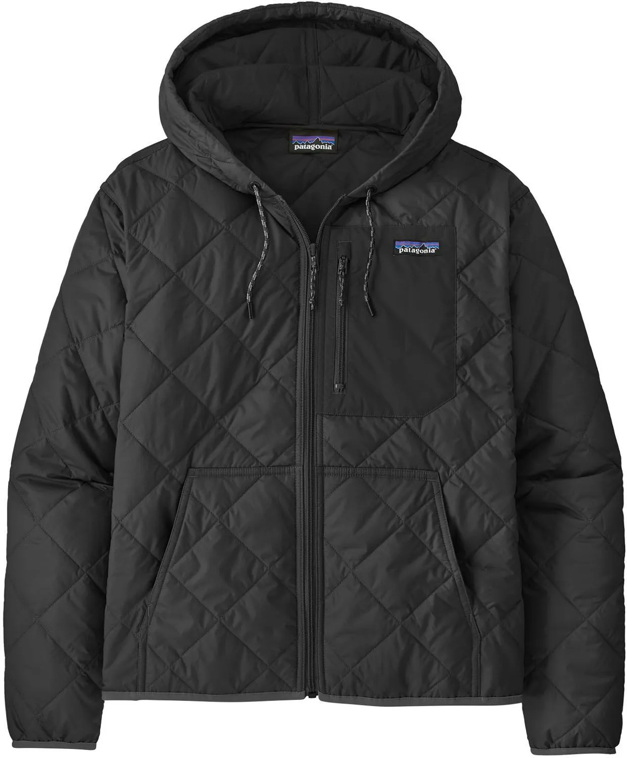 

Алмазный стеганый утепленный худи с капюшоном Patagonia, Black