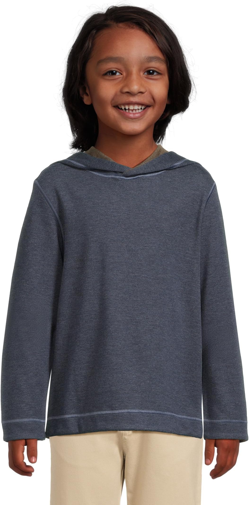 

Худи Johnston & Murphy Kids Reversible Solid Hoodie, цвет Navy/Brown