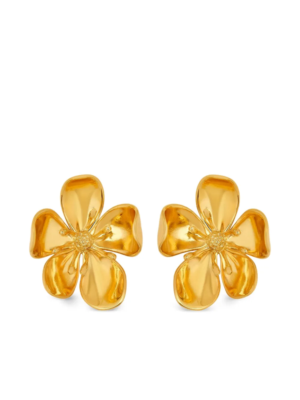 

Серьги с цветочным декором Oscar de la Renta, золотой