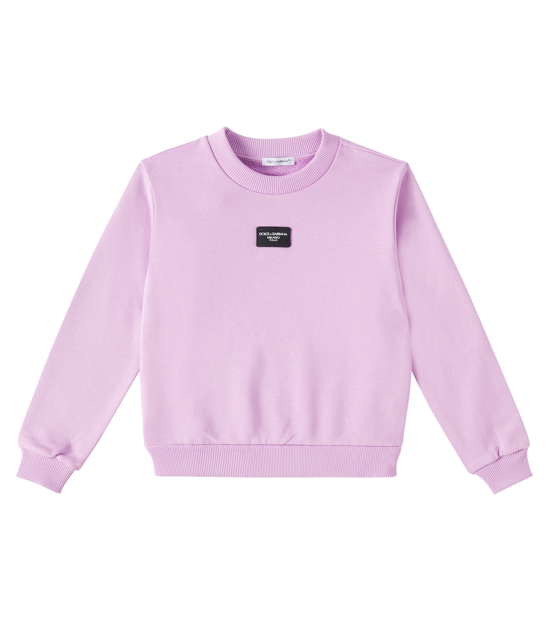

Хлопковый свитер с логотипом Dolce&Gabbana Kids, Lila