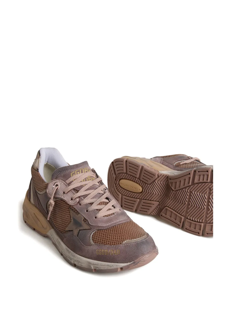 Кроссовки из замши и сетчатого материала Dad-Star Golden Goose, фиолетовый — фото 4