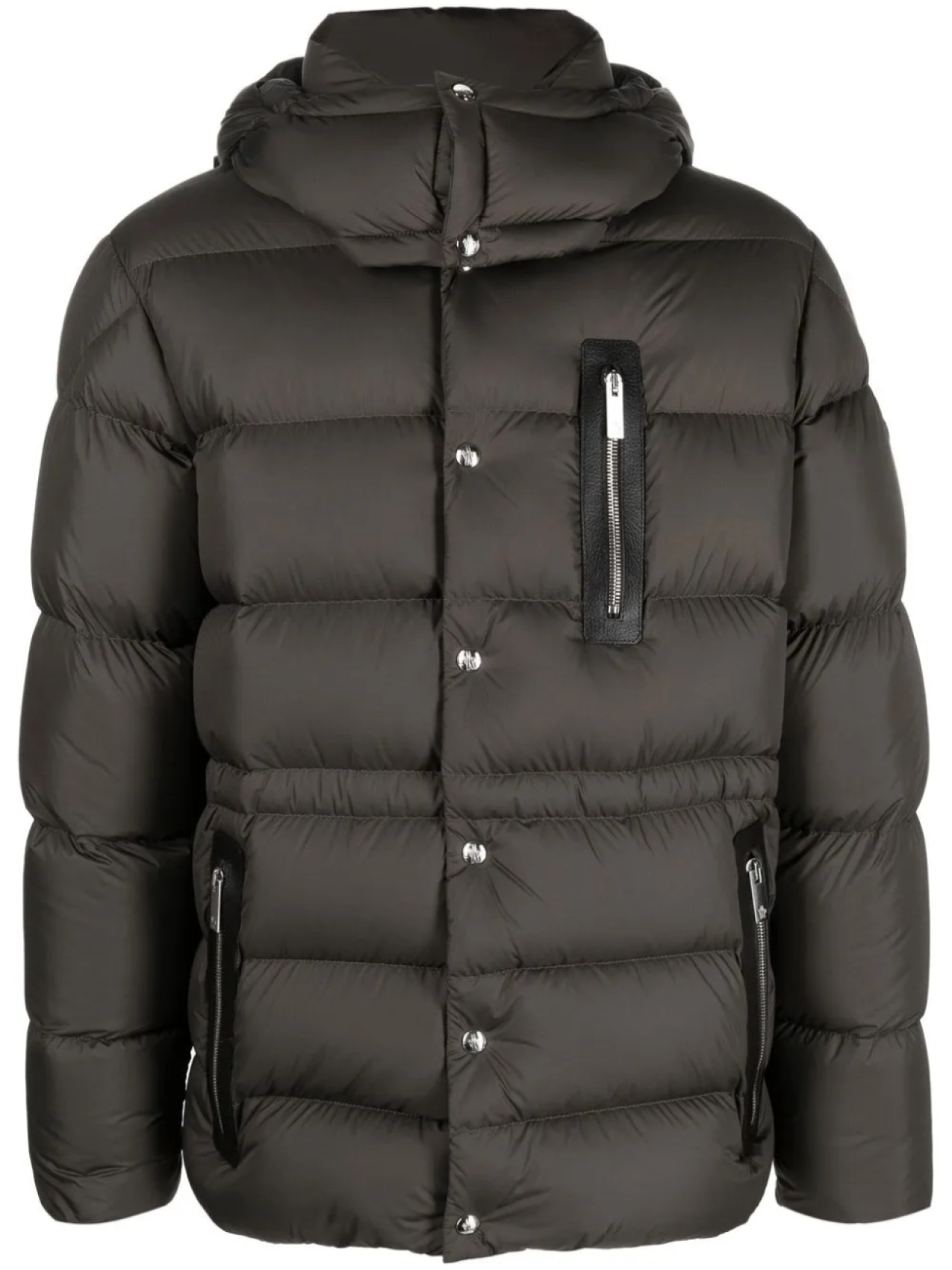 

Пуховик с нашивкой-логотипом Moncler, зеленый