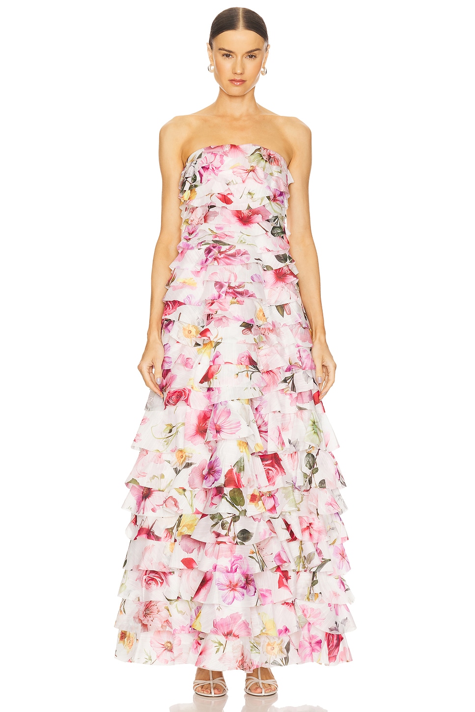 

Платье-Плиссе Fleur Aje, цвет collage floral