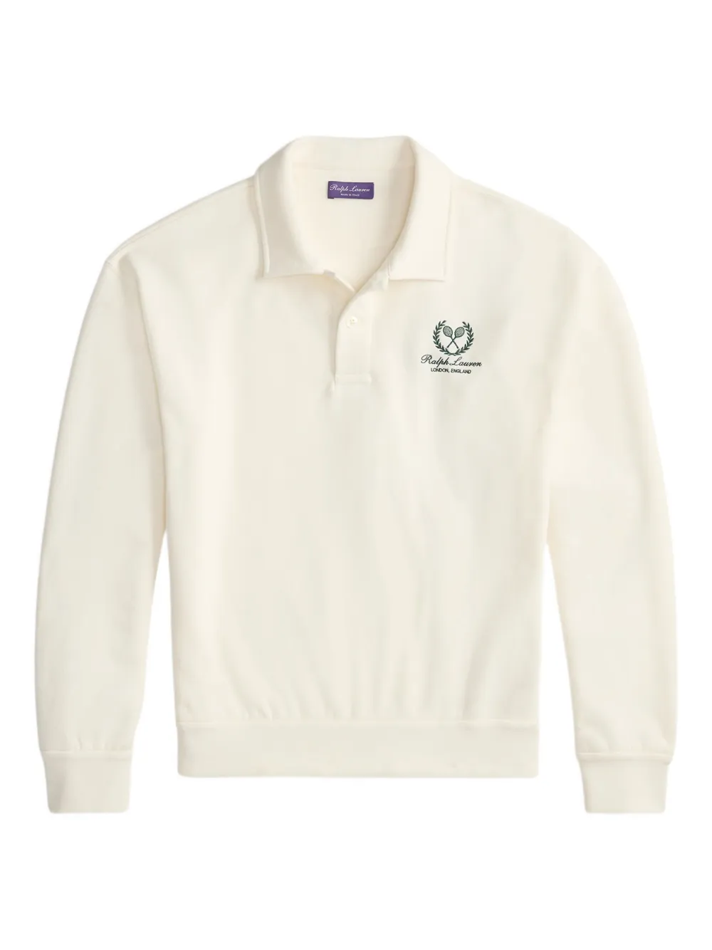 

Рубашка-поло с длинными рукавами Ralph Lauren Purple Label, белый