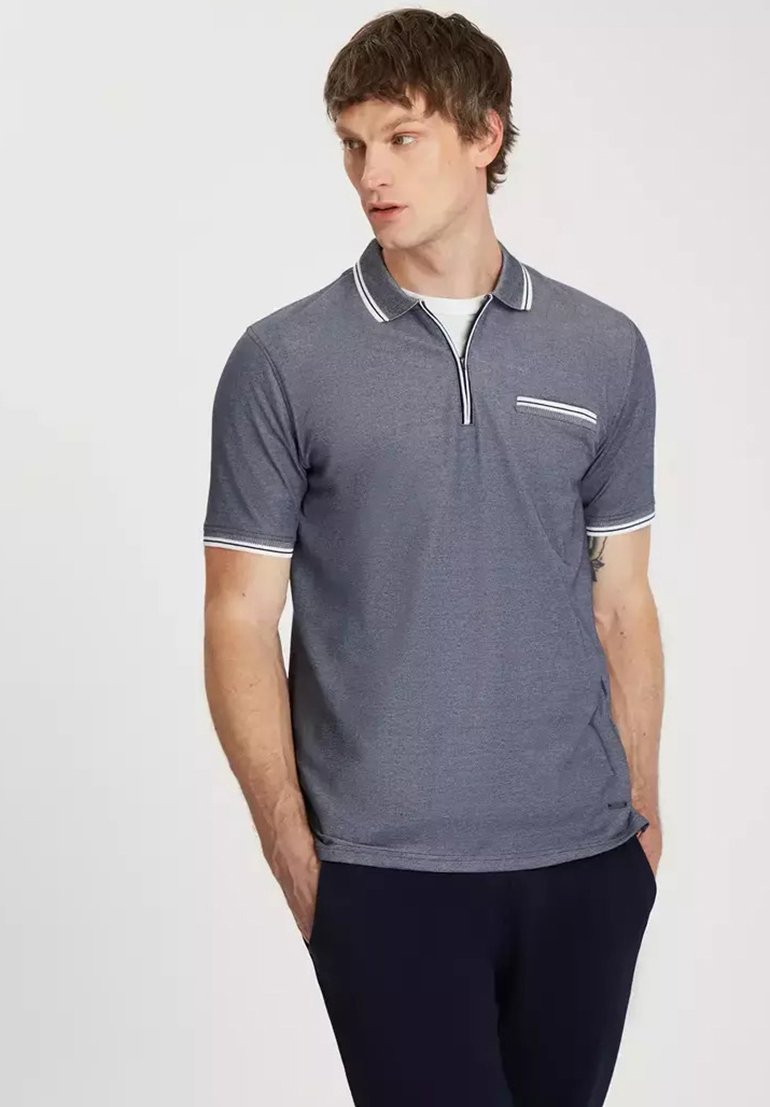 

Рубашка поло Cross Jeans, темно-синий