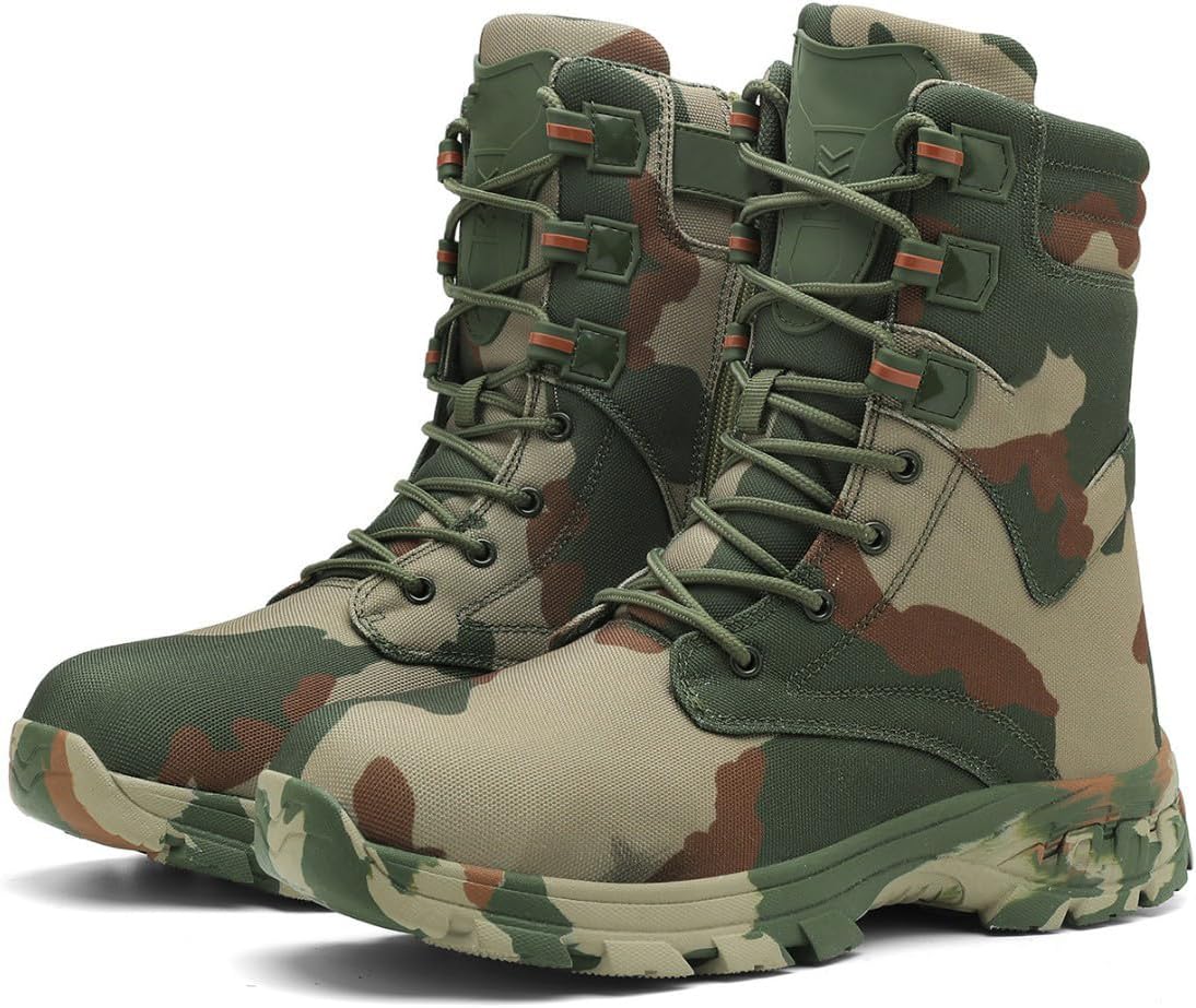 

Ортопедические туфли для мужчин с боковой молнией, противоскользящие ортопедические походные тактические ботинки, легкие тактические боевые ботинки для улицы, работы и кемпинга Generic, зеленый