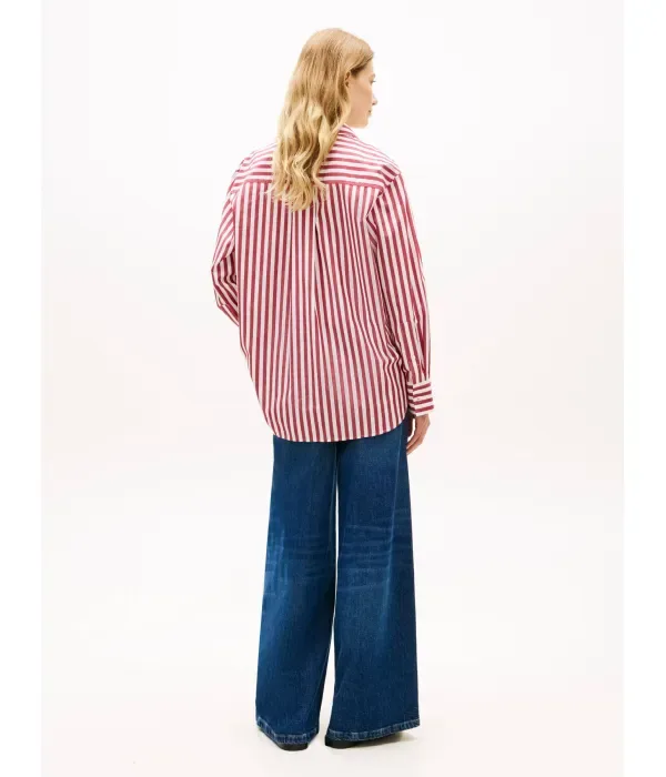 Рубашка oversize fit Tommy Hilfiger, красный — фото 3