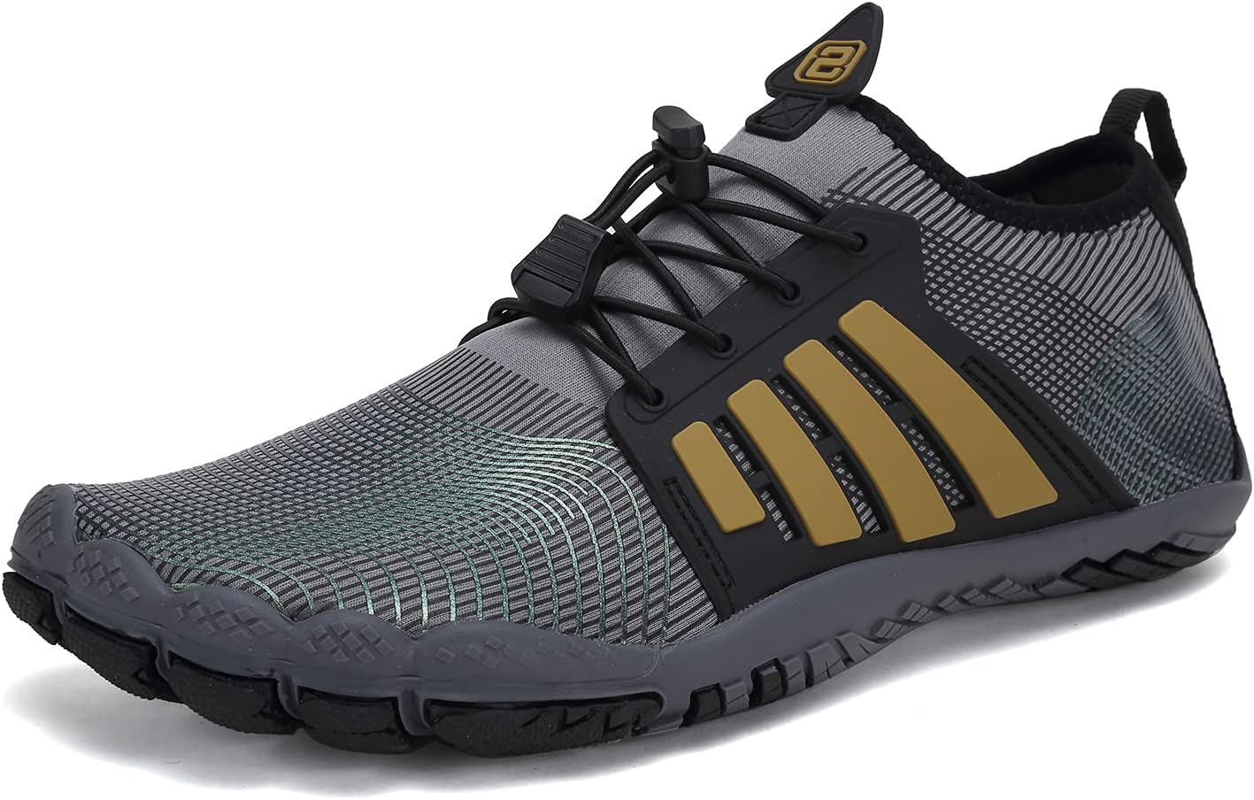 

Мужские водные тапочки, босоножки с быстрой сушкой, акваноски для активного отдыха, спорта, каякинга, лодочных прогулок, походов, серфинга и прогулок Watelves, черный/коричневый