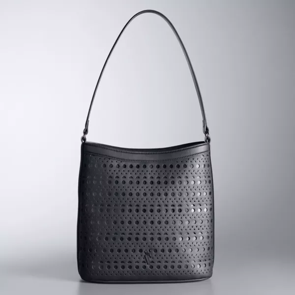 

Лиззи стёганая наплечная сумка-ведро Simply Vera Vera Wang, цвет jet black