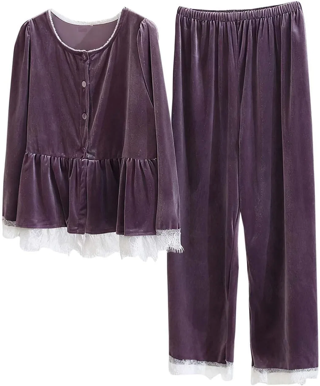 Пижамный комплект, вельвет, Purple