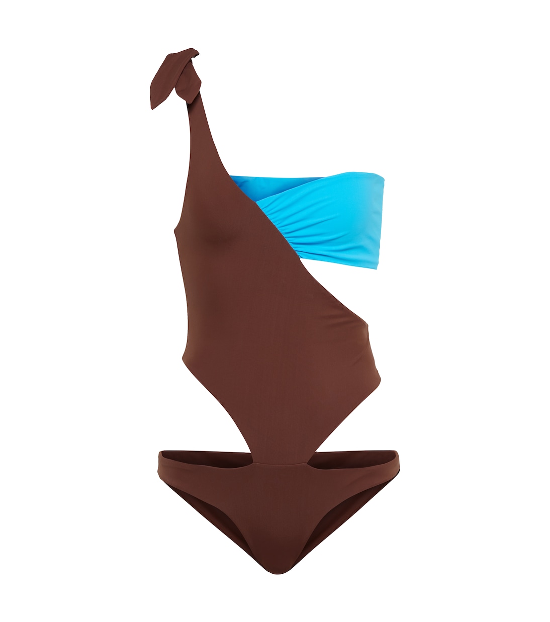 

Купальник на одно плечо Nensi Dojaka, Brown Blue