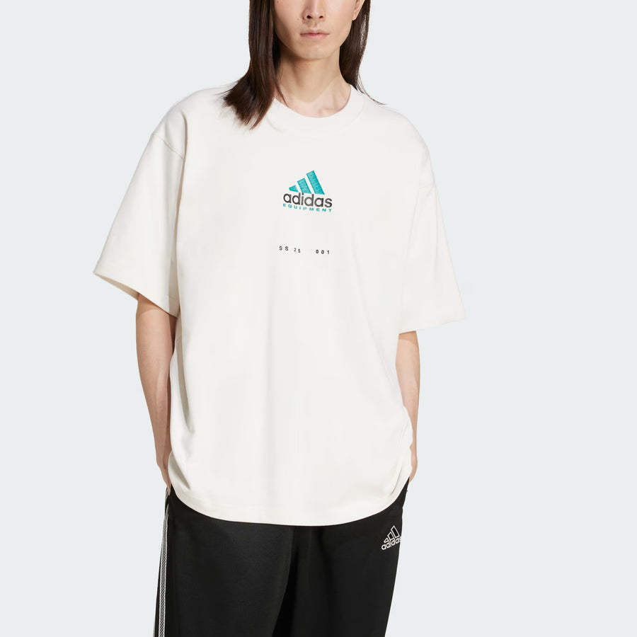 Футболка adidas EQT Graphic T-Shirt 'Cream White', белый — фото 2