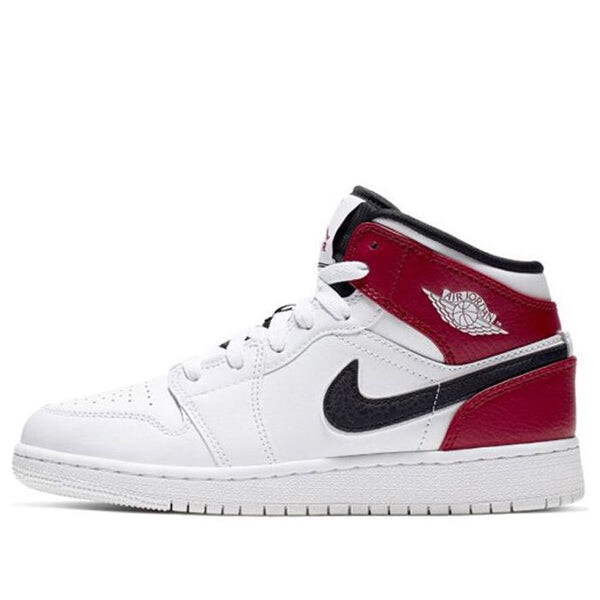 

Кроссовки 1 mid 'white black gym red' Air Jordan, белый