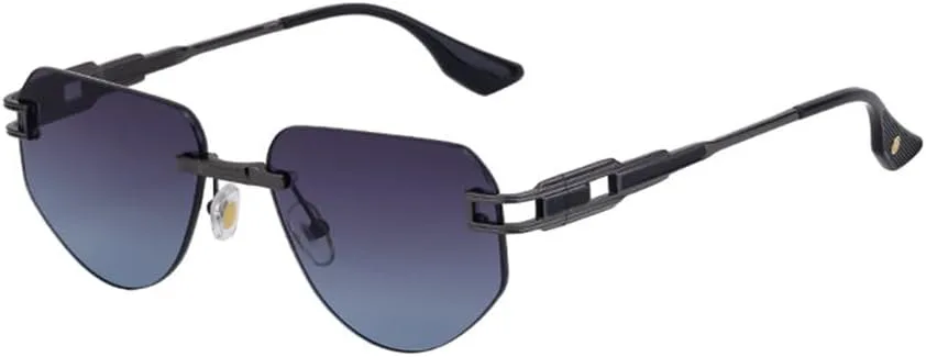 

Модные овальные солнцезащитные очки для женщин и мужчин в винтажном стиле, без оправы, металлические, ретро, ​​черные, с защитой от УФ-излучения UV400 KTUCN, Gun Grey