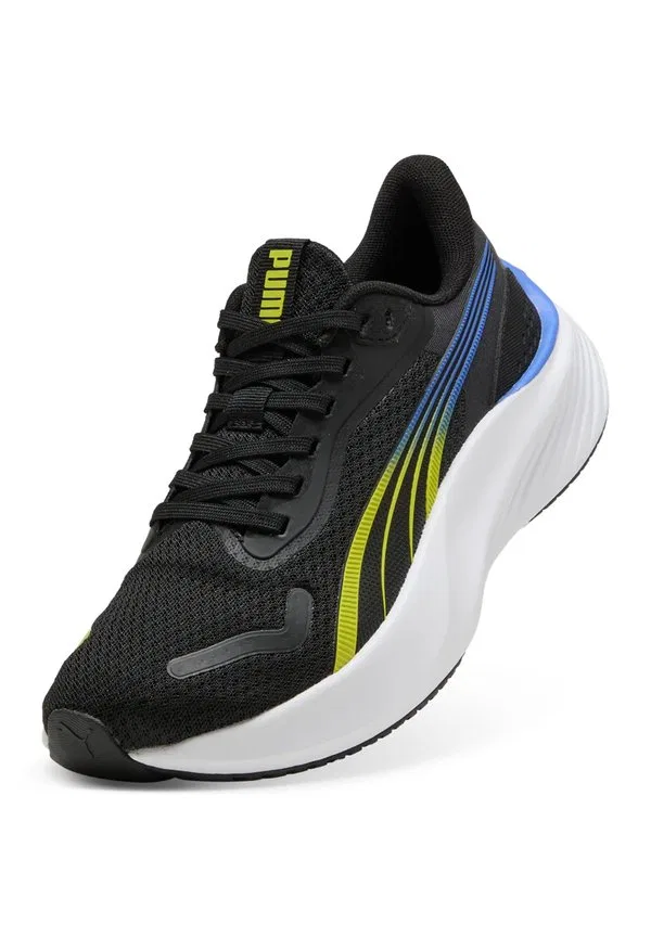 Детские кроссовки puma pounce lite jr для дома 401512 11 blacklime sapphire, blacklime smashsapphire Puma, Black-Lime Smash-Sapphire — фото 4