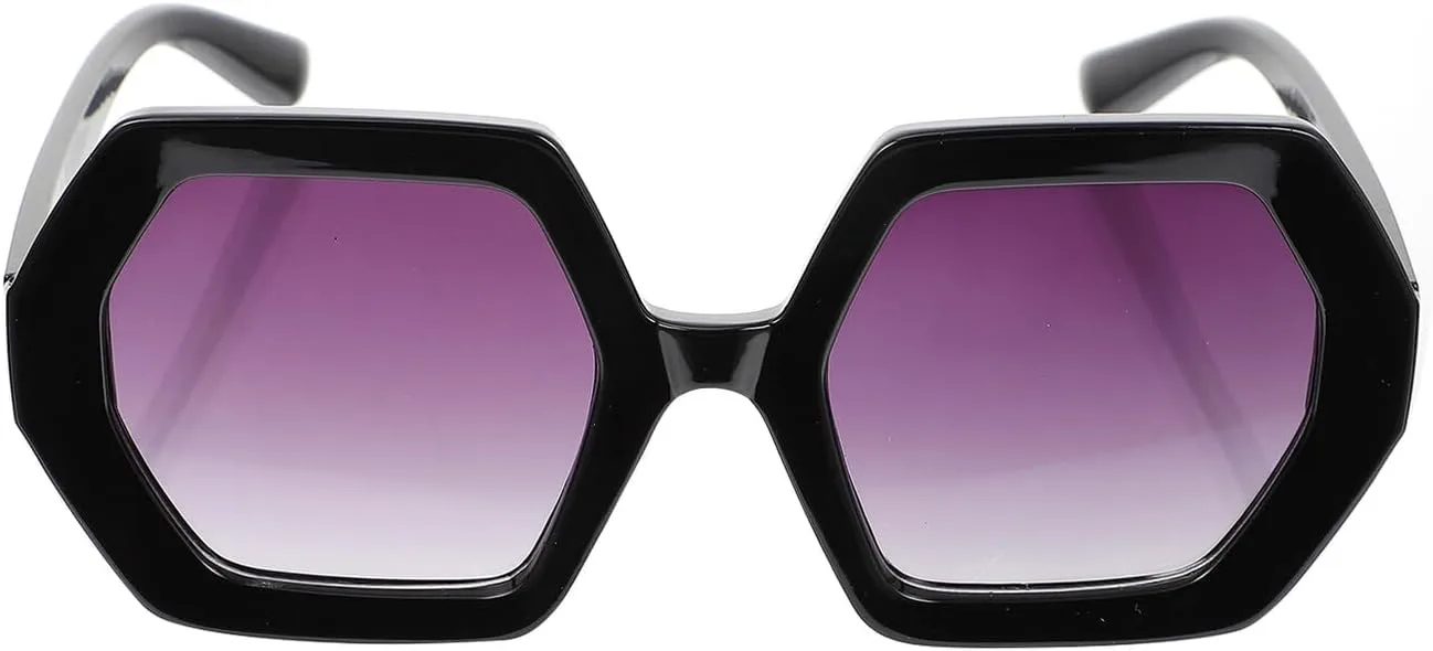 

Женские солнцезащитные очки BESPORTBLE Polygonal с черной оправой и двойными серыми линзами, стильные очки для пляжа и вечеринок с защитой от УФ-излучения