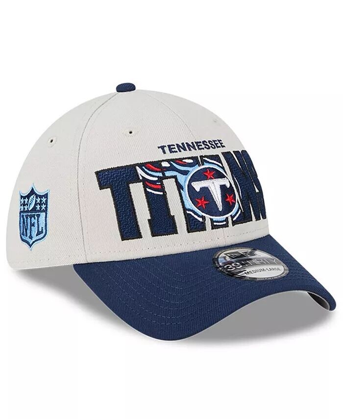 

Мужская кепка Stone, темно-синяя, Tennessee Titans NFL Draft 39THIRTY 2023, гибкая кепка New Era