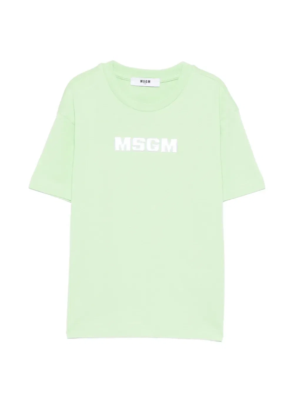 Футболка с круглым вырезом Msgm Kids, зеленый