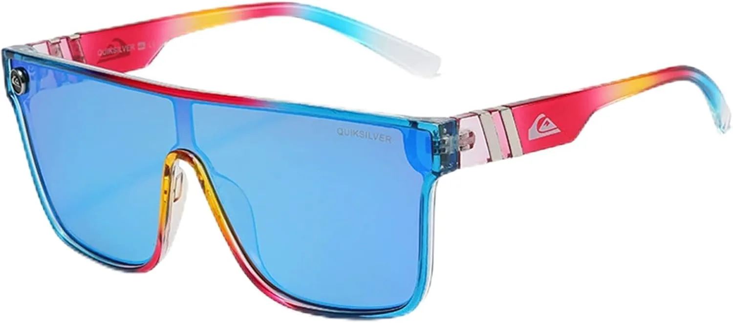 

Поляризованные солнцезащитные очки для мужчин, легкие поликарбонатные очки для вождения, езды на велосипеде, занятий спортом, рыбалки и путешествий HAHONIA, Blue-red