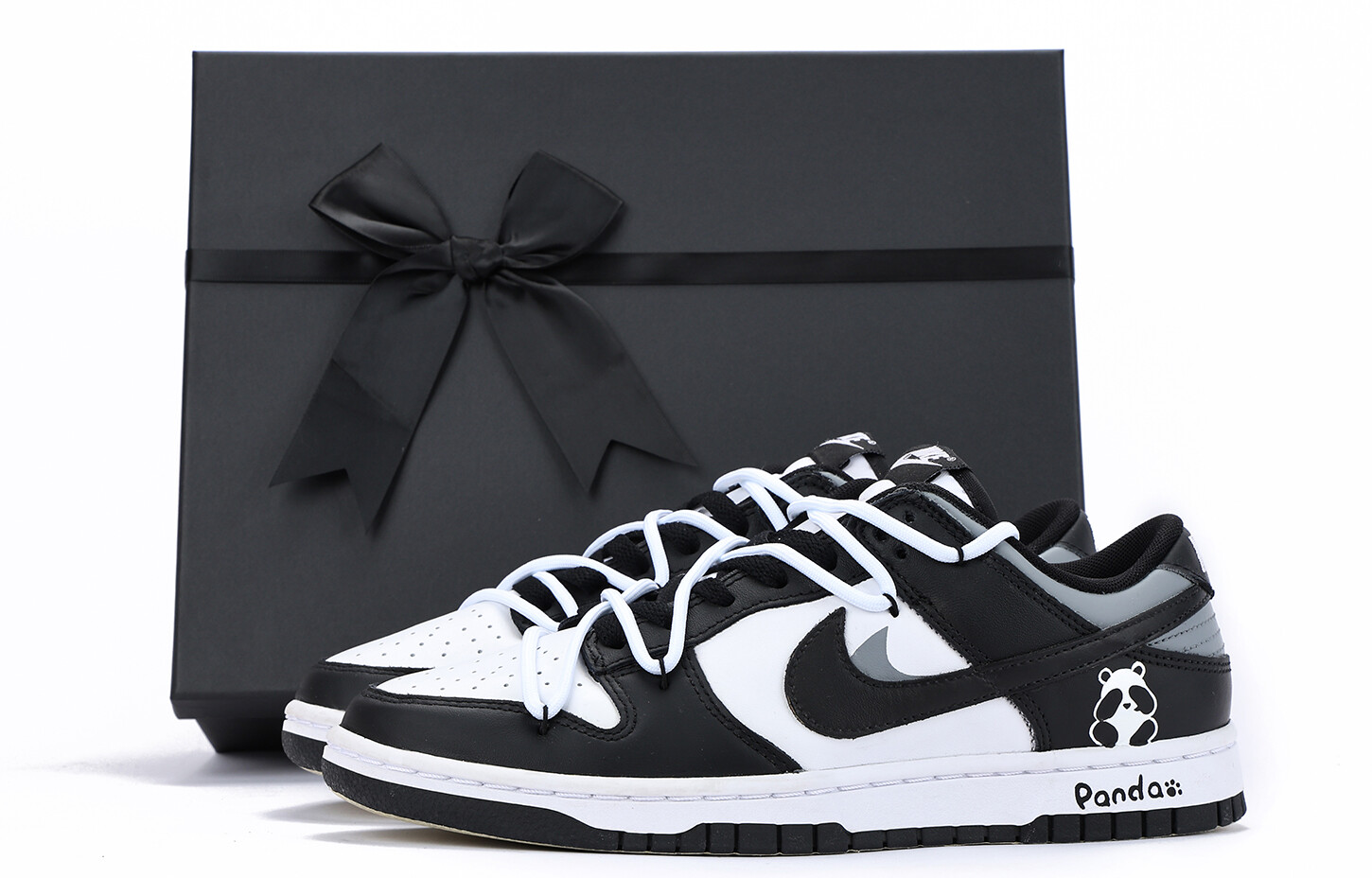 

Кроссовки Nike Dunk Skateboarding Shoes Unisex Low-top Dark Gray, черный/серый