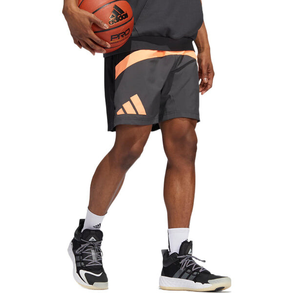 Шорты galaxy stripe logo straight shorts 'grey' Adidas, серый — фото 4