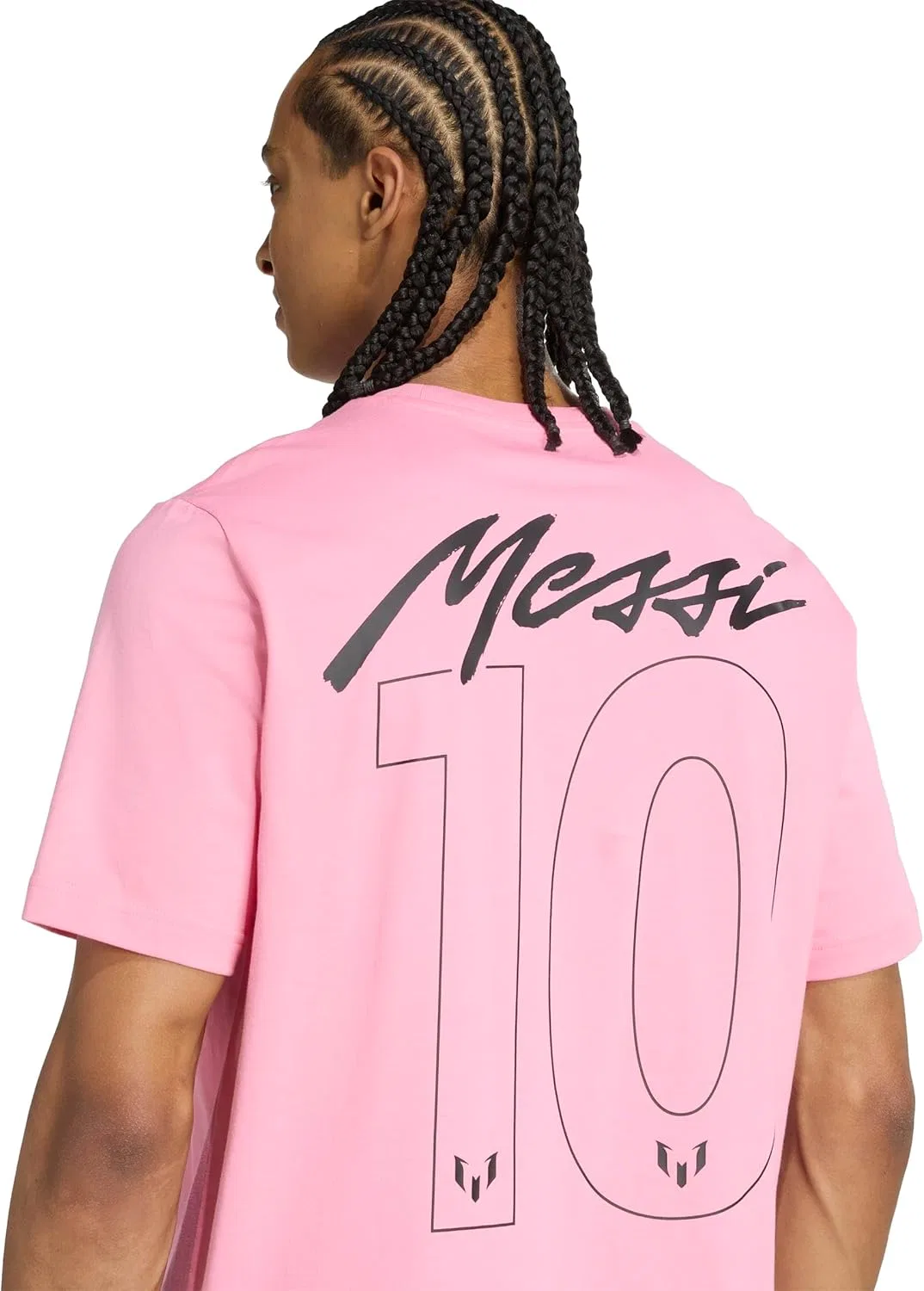 Футболка с принтом Messi Adidas, розовый — фото 4