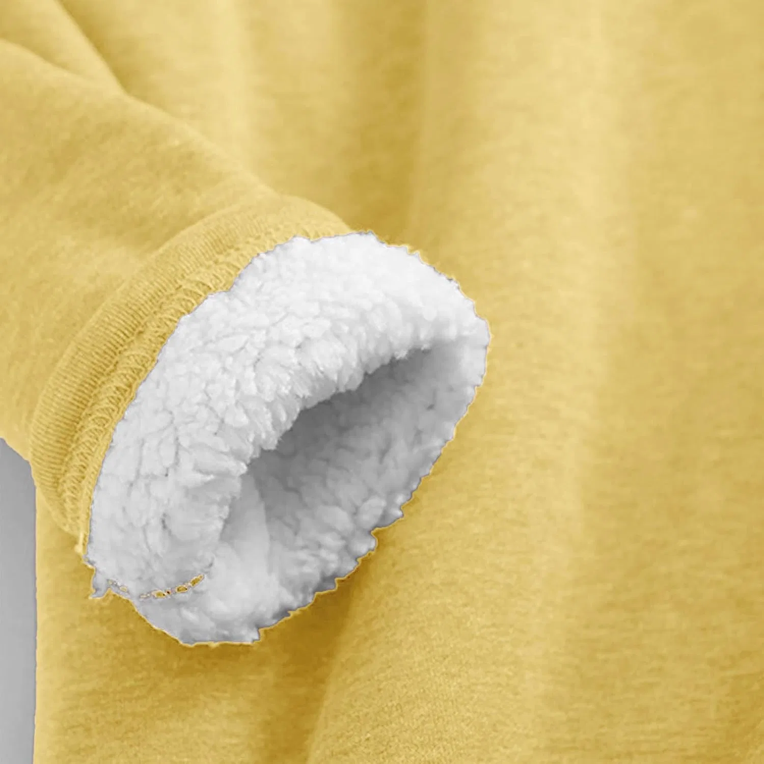 Женская толстовка на флисе, оверсайз Warm Trainer, желтая — фото 4