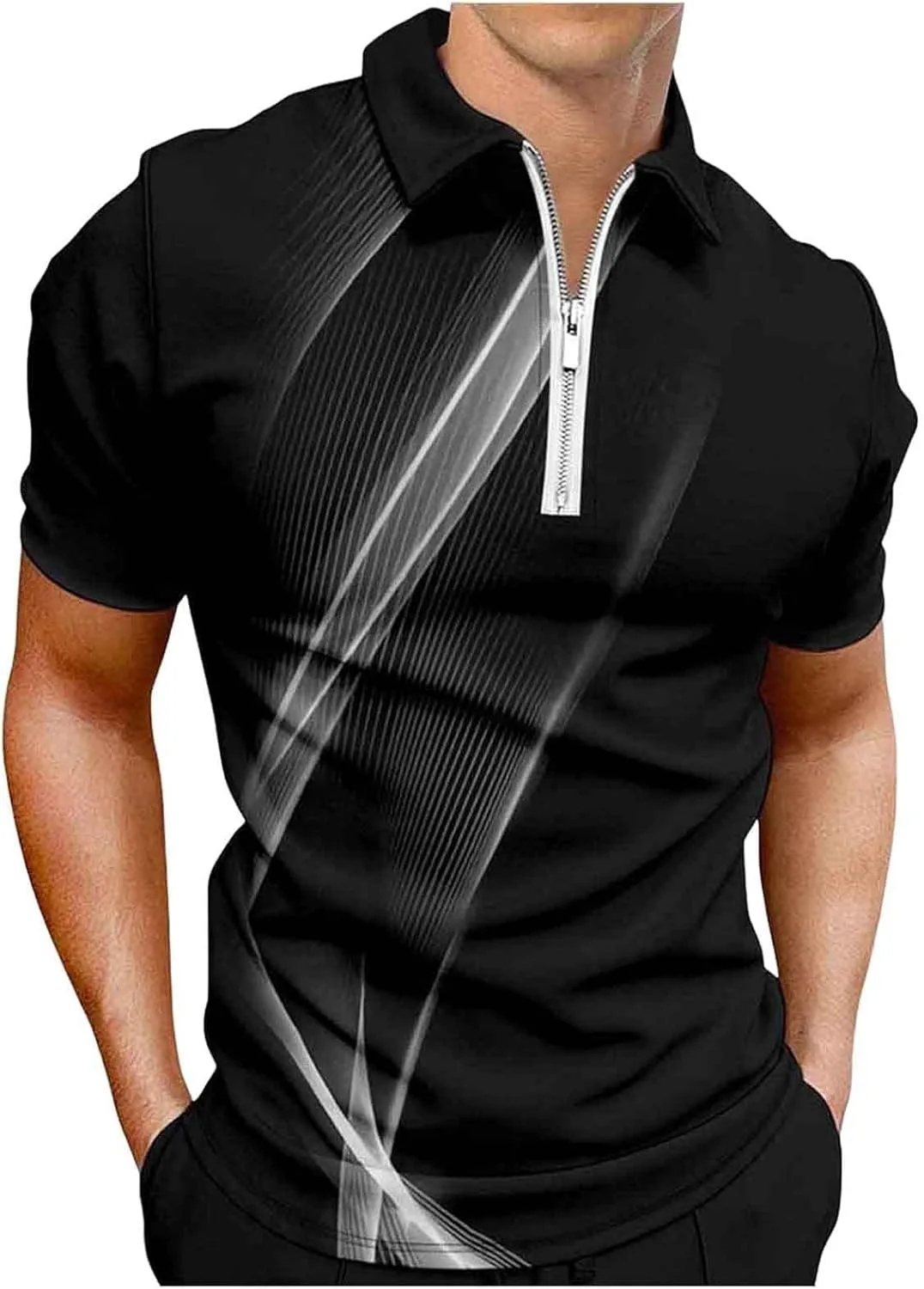 

Мужская футболка поло с коротким рукавом и принтом, Slim Fit Tazeap