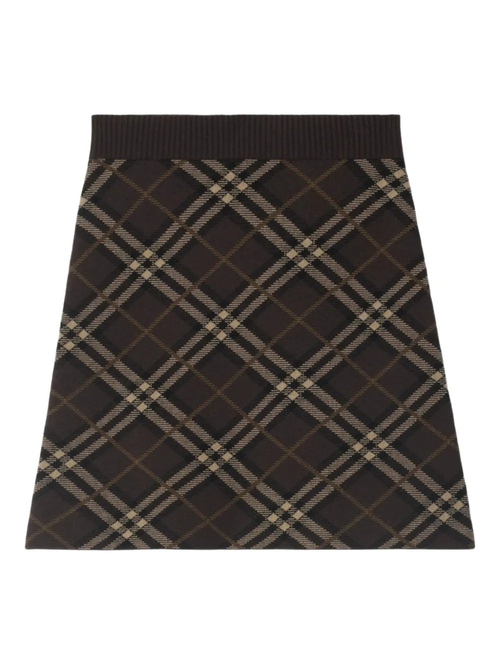 

Мини-юбка в клетку BURBERRY, коричневый