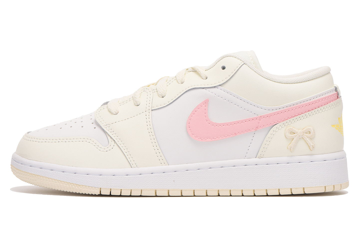 

Кроссовки Air Jordan 1 Vintage Basketball Shoes Women's Low-top White/Pink, цвет Customized