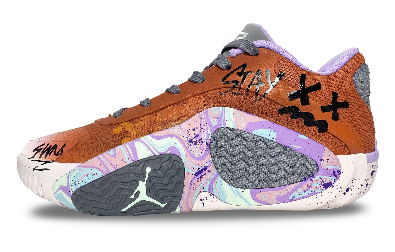 

Баскетбольные кроссовки Tatum 2 Basketball Shoes Men Low-Top Purple Jordan