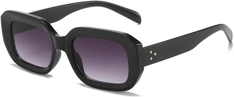 

Солнцезащитные очки в стиле ретро Polygon с градиентным переходом цвета, защитой от УФ-излучения UV400, мужские, с заклепками TKKTLLT, Black Gray Gradient