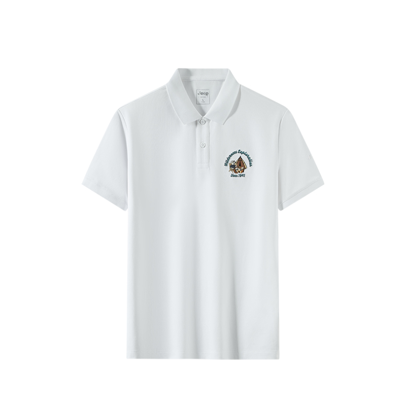 

Футболка-поло Unisex с воротником, тонкая, прямого кроя Jeep, polar белый (exclusive style)