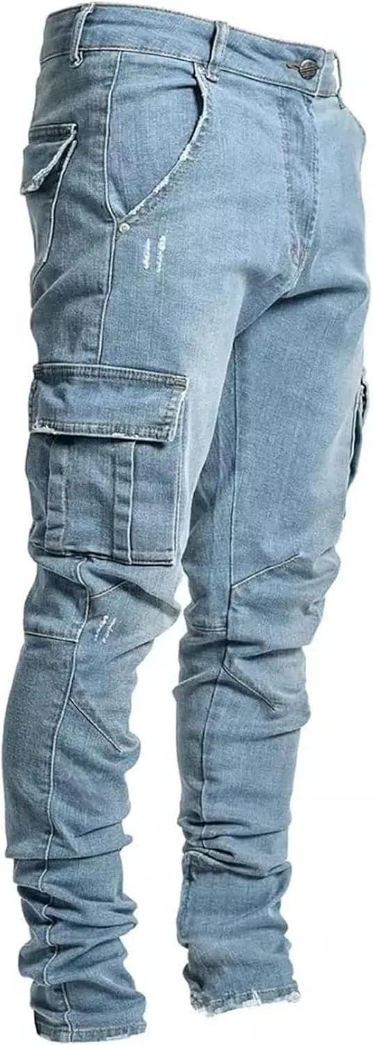 Джинсы с боковыми карманами Light Blue