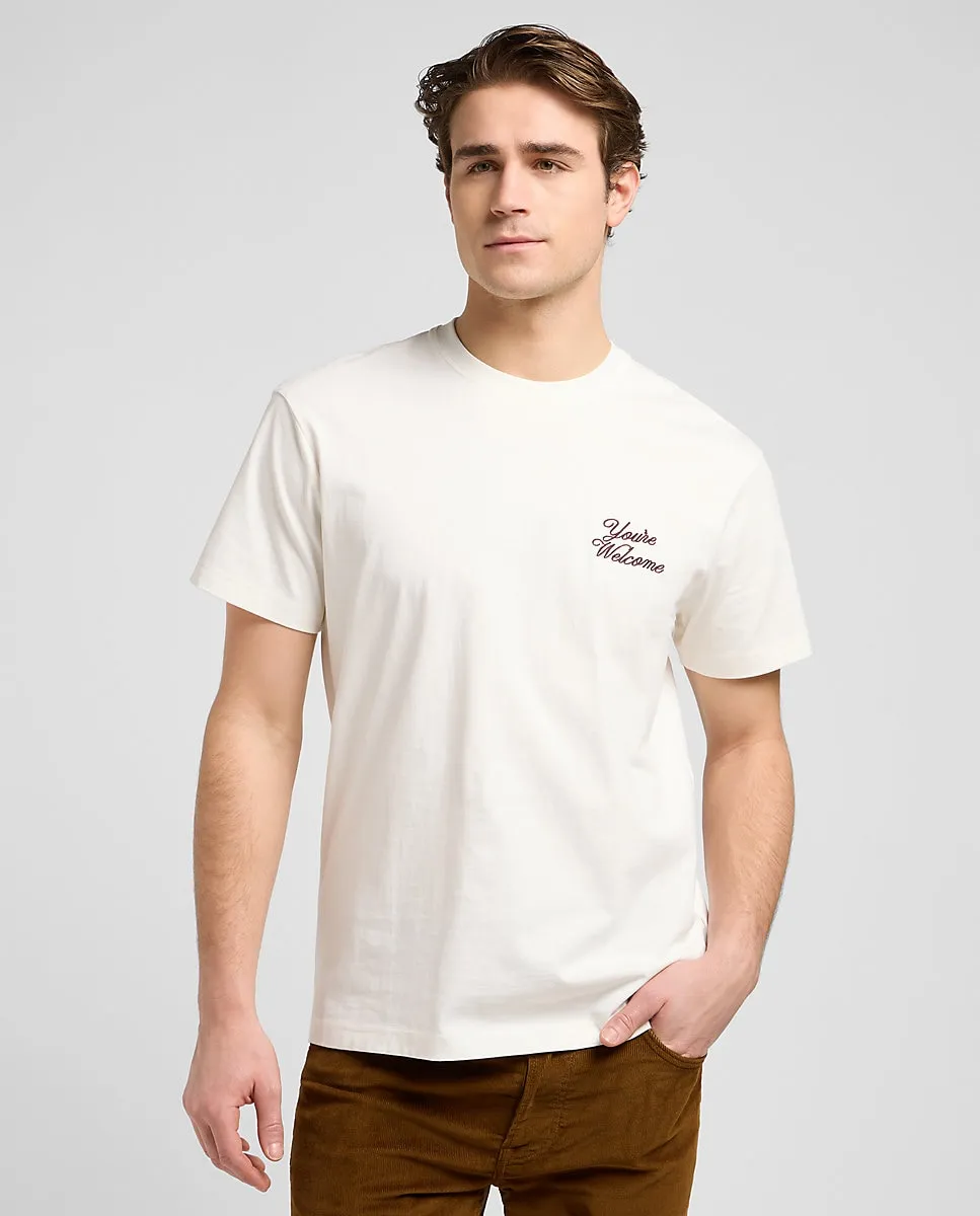 

Мужская свободная футболка с коротким рукавом Lee, белый