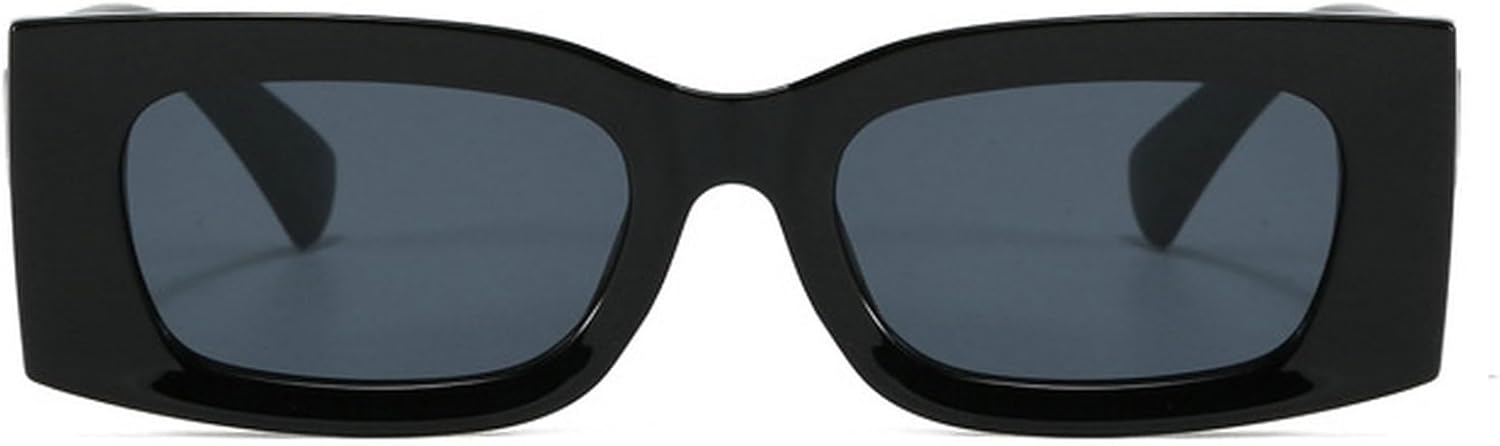 

Прямоугольные солнцезащитные очки для женщин и мужчин, модные ретро-очки, зеленые солнцезащитные очки в стиле 90-х, винтажные солнцезащитные очки в квадратной оправе mincl, Black